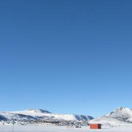2010-11 Plane flying over McMurdo Station