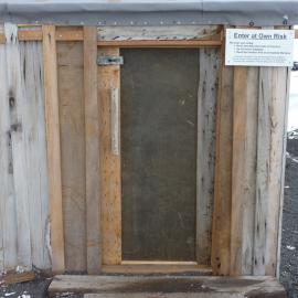 2010-11 Main door of Scott's 'Terra Nova' hut, Cape Evans