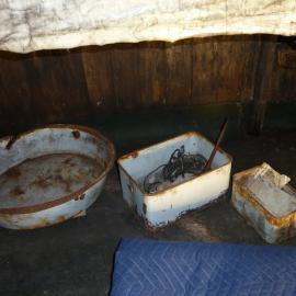 2010-11 Enamel artefacts inside Scott's 'Terra Nova' hut, Cape Evans