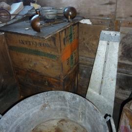 2010-11 Cup anemometer and other artefacts, Cape Evans