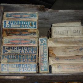 2010-11 Sunlight soap stacked, Cape Evans