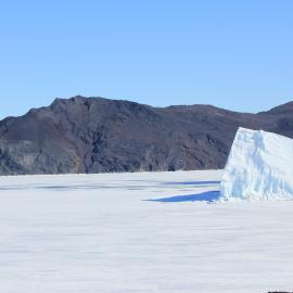 2010-11 Iceberg frozen in the sea ice, Cape Evans