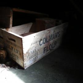 2009-10 Colman's flour crate, Scott's 'Terra Nova' hut