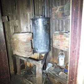 2014 Scott's 'Terra Nova' hut interior, acetylene generator, Cold Porch