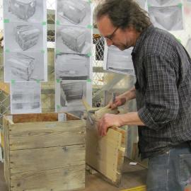 AHT Heritage Carpenter Martin Wenzel conserving boxes (008)