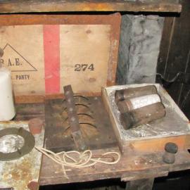 2010-11 Artefacts in the Physical Laboratory inside Scott's 'Terra Nova' hut