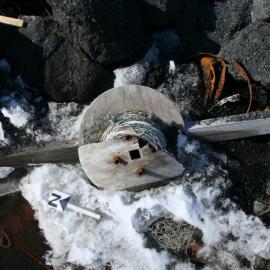 2010-11 Artefacts in situ in the Stone hut, Cape Evans (013)