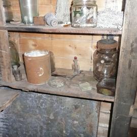 2010-11 Location image of artefacts in Murray's Laboratory inside Shackleton's 'Nimrod' hut