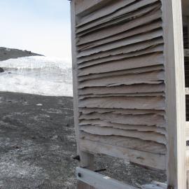 2010-11 Weathered Meteorological screen exterior, Cape Evans
