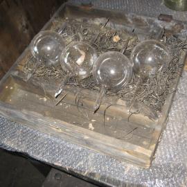 2010-11 Glass scientific artefacts inside Scott's 'Terra Nova' hut, Cape Evans