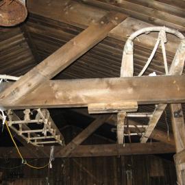 2010-11 Sledges in the rafters inside Scott's 'Terra Nova' hut, Cape Evans