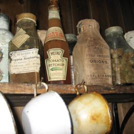2010-11 Provisions on shelves in the galley, Scott's 'Terra Nova' hut