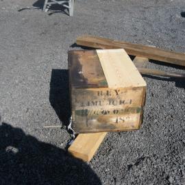 2010-11 Partly rebuilt lime juice timber box, Cape Evans