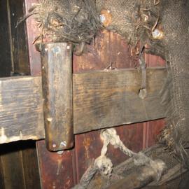 2010-11 Detail of cold porch door, Scott's 'Terra Nova' hut, Cape Evans (001)