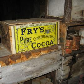 2010-11 Fry's cocoa box on the bulkhead inside Scott's 'Terra Nova' hut