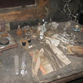 2010-11 Communications equipment inside Scott's 'Terra Nova' hut