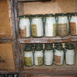 2010-11 Table salt inside Shackleton's 'Nimrod' hut, Cape Royds