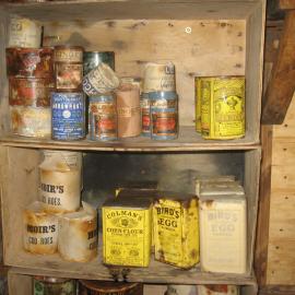 2010-11 Boxes repurposed as shelves inside Shackleton's 'Nimrod' hut