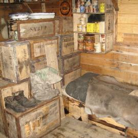 2010-11 Artefacts in the main space of Shackleton's 'Nimrod' hut, Cape Royds