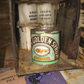 2010-11 Lyle's golden syrup cans inside Shackleton's 'Nimrod' hut