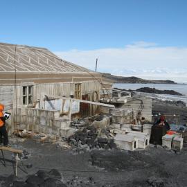 2010-11 Stables and garage area before excavation, Cape Royds