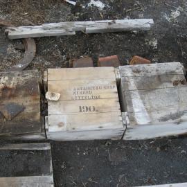 2010-11 Boxes during excavation, Cape Royds (001)