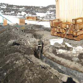 2010-11 Trench dug for the deflection dam, Cape Royds (003)
