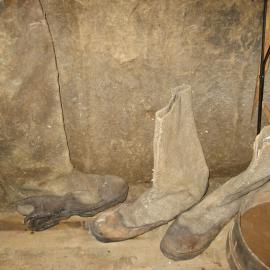 2010-11 Boots inside Shackleton's 'Nimrod' hut, Cape Royds