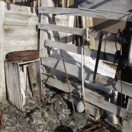 2010-11 Barrel hoops outside Shackleton's 'Nimrod' hut, Cape Royds (002)