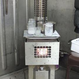 2014 Heating stove in mess wannigan at Hut Point