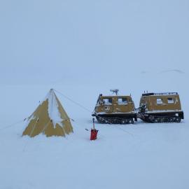 2014 Hägglunds and field camp tent