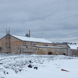 2014 North and East elevations, Scott's 'Terra Nova' hut, Cape Evans