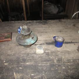 2015-16 Artefacts on Wardroom table, Scott's 'Terra Nova' hut (001)
