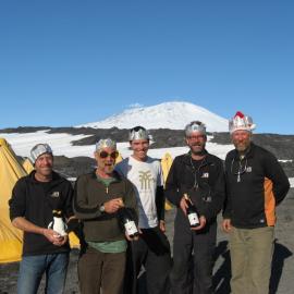 2010-11 Antarctic Heritage Trust team on Christmas Day