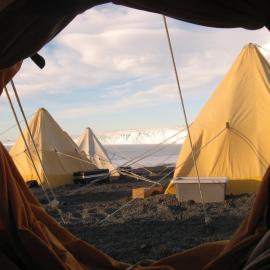 2010-11 View from a tent at the Cape Evans field camp