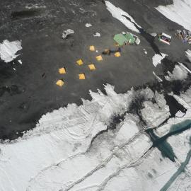 2010-11 Cape Evans field camp from the air