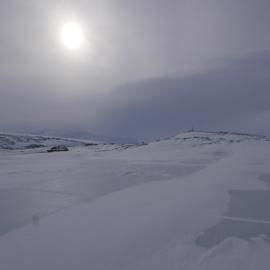 2018-19 Scott's 'Terra Nova' hut and Wind Vane Hill, Cape Evans