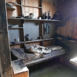 2018-19 Scott's Cubicle inside Scott's 'Terra Nova' hut, Cape Evans