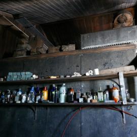 2018-19 Wilson and Evans' corner inside Scott's 'Terra Nova' hut, Cape Evans