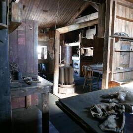 2018-19 Gurney's Patent stove in Scott's 'Terra Nova' Hut, Cape Evans
