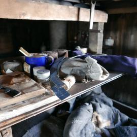 2018-19 Wright and Simpson's bunk inside Scott's 'Terra Nova' hut, Cape Evans