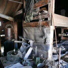 2018-19 Biology bench inside Scott's 'Terra Nova' hut, Cape Evans