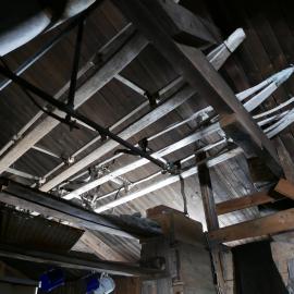 2018-19 Sledges in the rafters inside Scott's 'Terra Nova' hut, Cape Evans