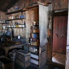 2018-19 Galley inside Scott's 'Terra Nova' hut, Cape Evans