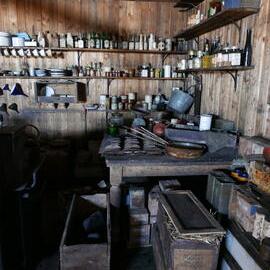 2018-19 Galley inside Scott's 'Terra Nova' hut, Cape Evans