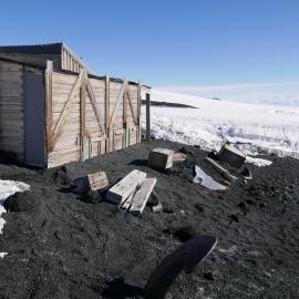 2018-19 Latrine outside Scott's 'Terra Nova' hut, Cape Evans