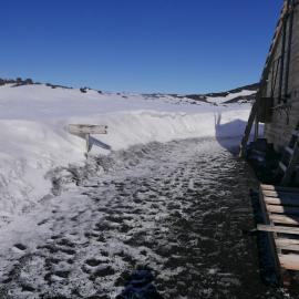2018-19 Instrument shelter outside Scott's 'Terra Nova' hut, Cape Evans