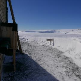 2018-19 Instrument shelter outside Scott's 'Terra Nova' hut, Cape Evans