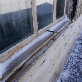 2018-19 Window on the South wall of Scott's 'Terra Nova' hut, Cape Evans