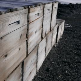 2018-19 Timber boxes outside Shackleton's 'Nimrod' hut, Cape Royds